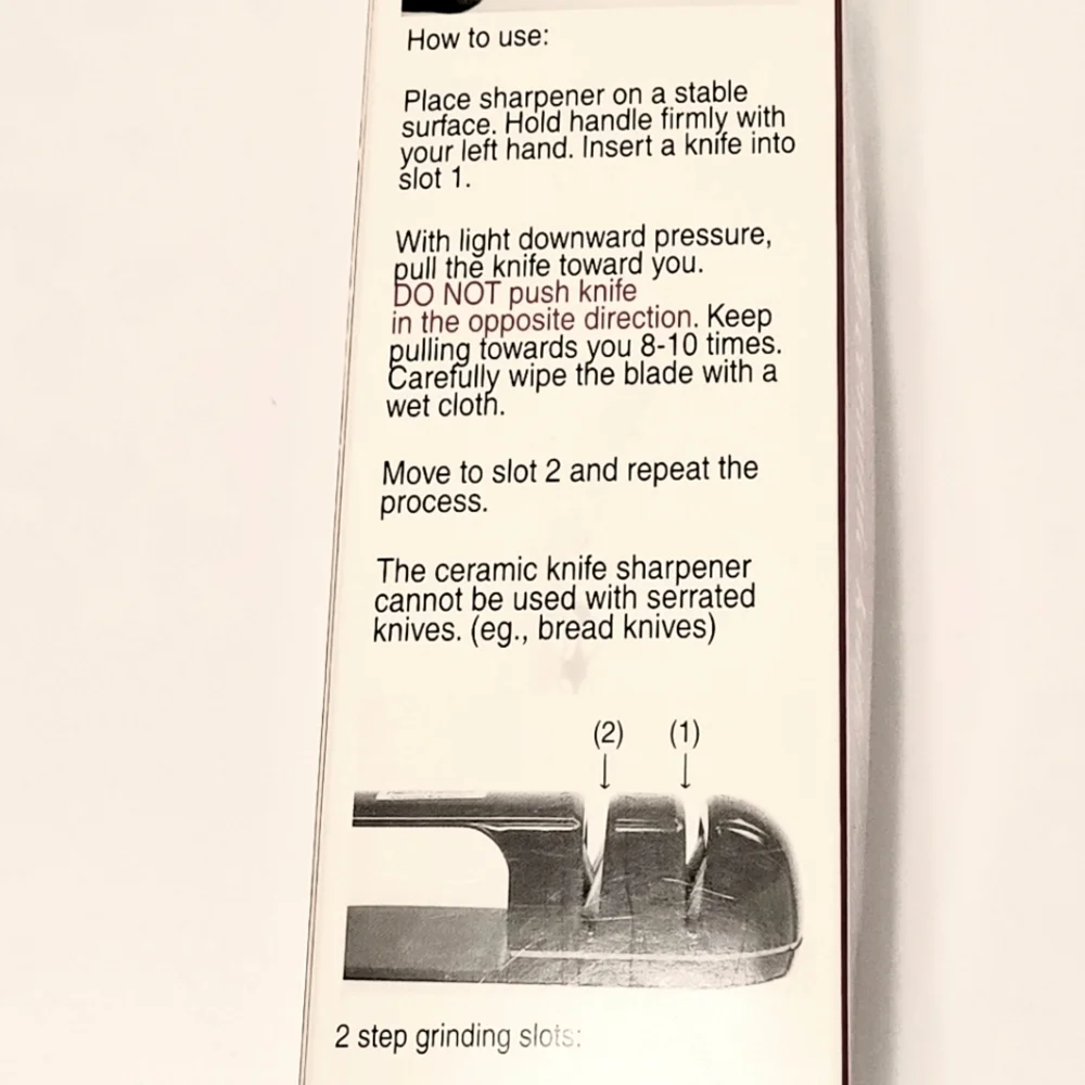 Norpro 2 Step Ceramic Knife Sharpener Red NIB/ NEW Item 1150R